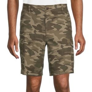 Sz 44 New Men Cargo Green Camo Shorts At the Knee